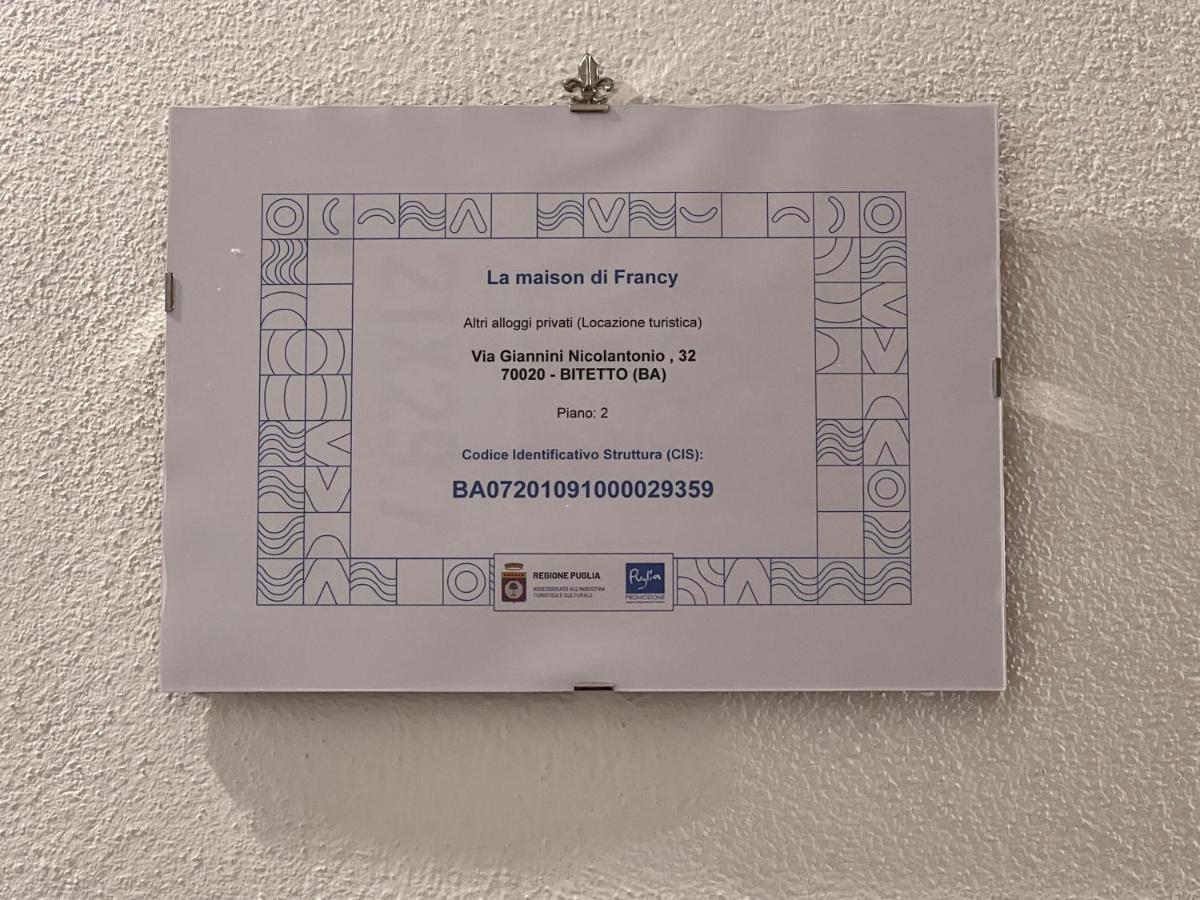 La Maison Da Francy Bitetto エクステリア 写真
